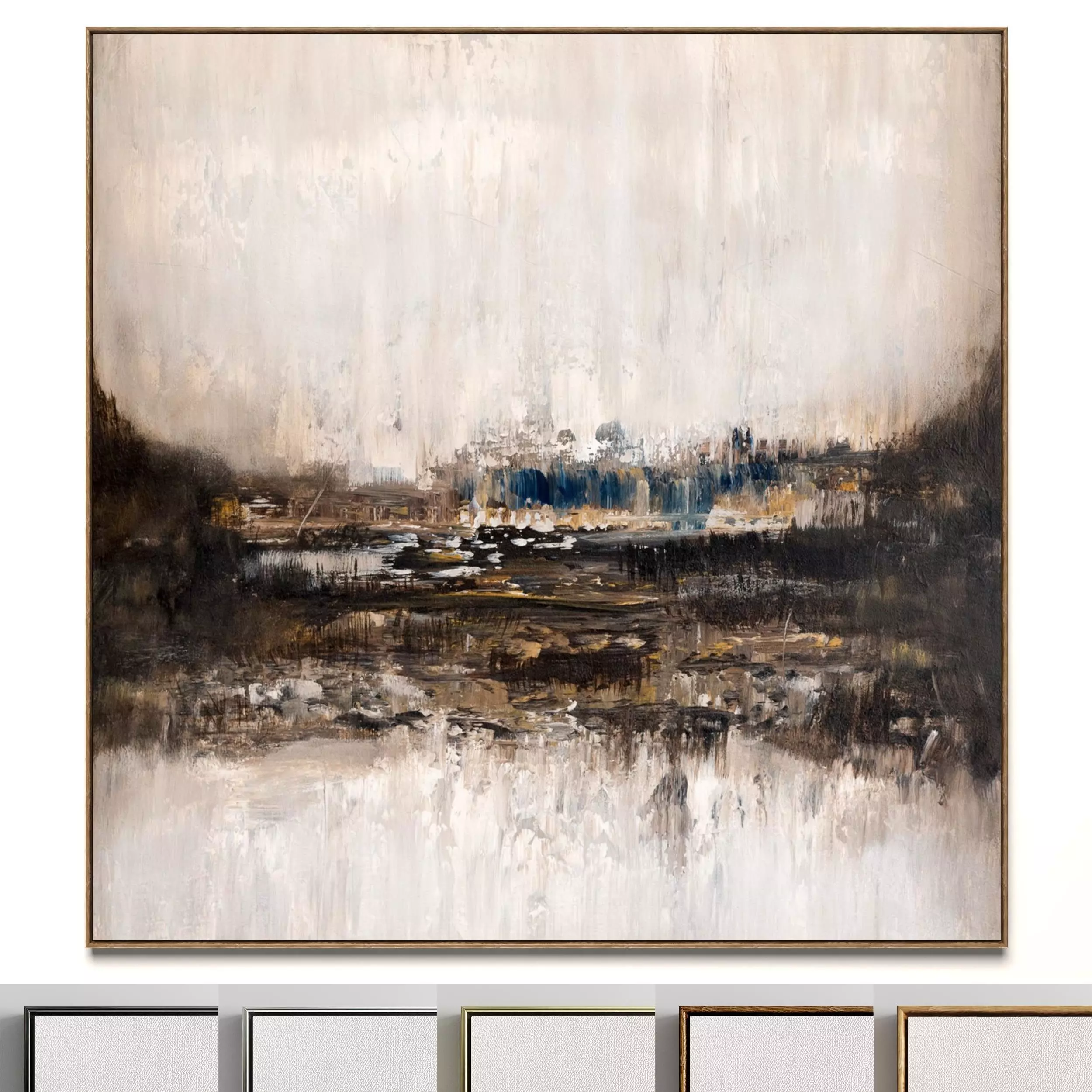 Plaster two square photo frames 41 Low-poly 3D model_0