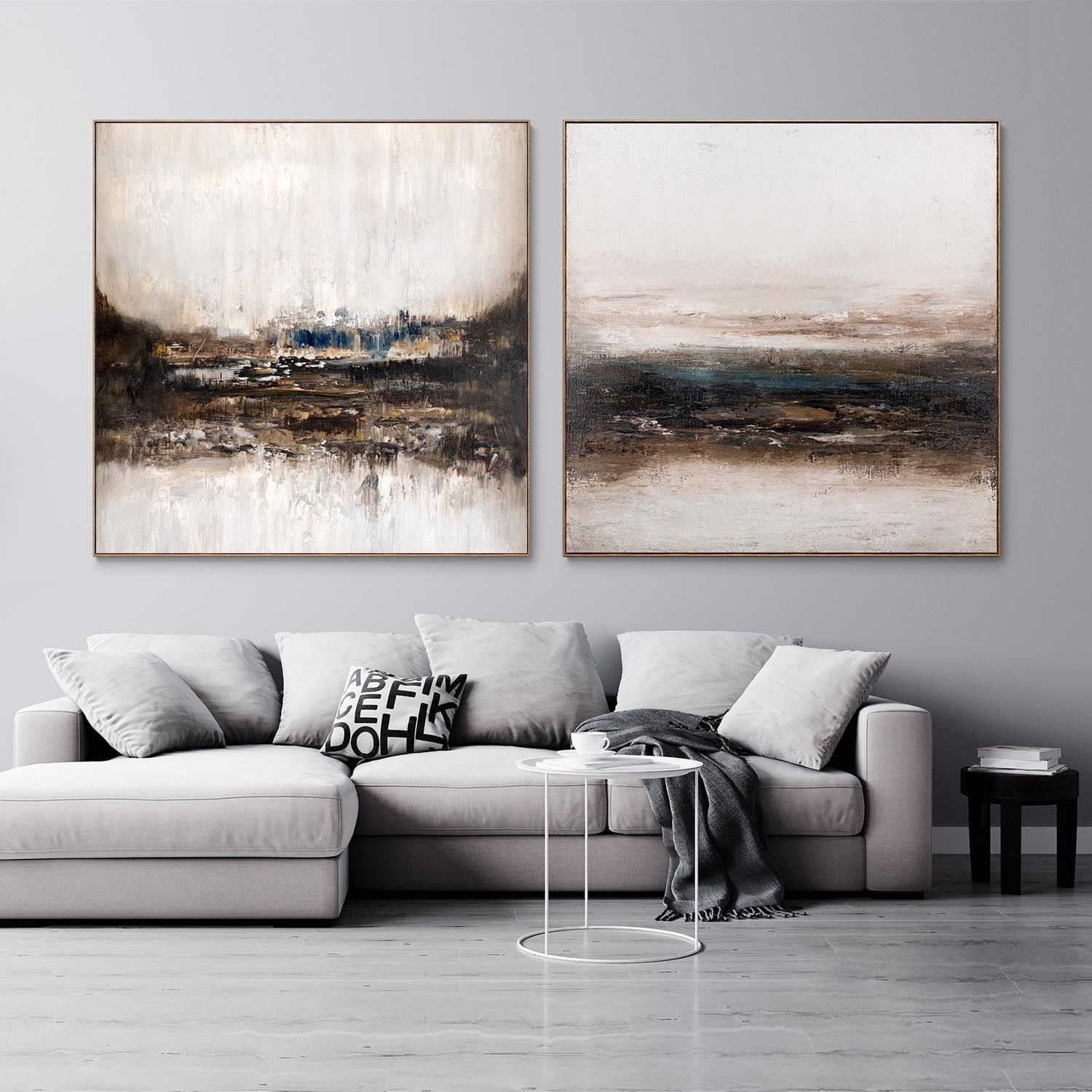 Plaster two square photo frames 41 Low-poly 3D model_6