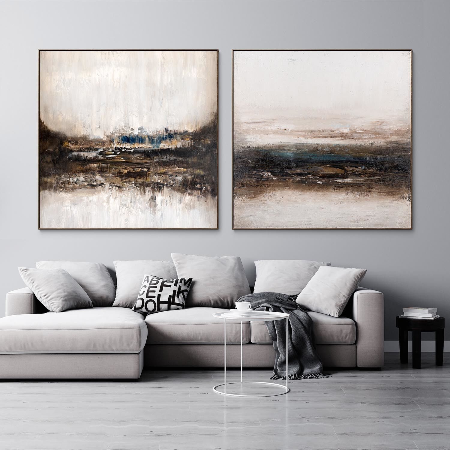 Plaster two square photo frames 41 Low-poly 3D model_7