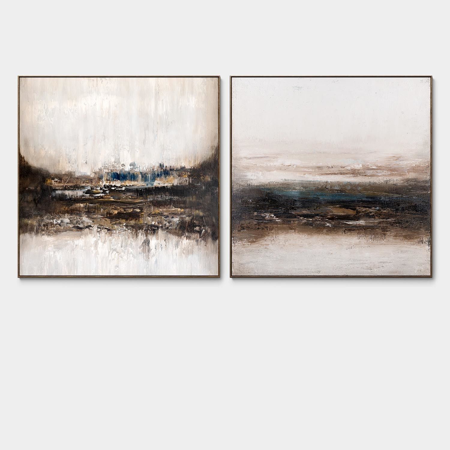 Plaster two square photo frames 41 Low-poly 3D model_2