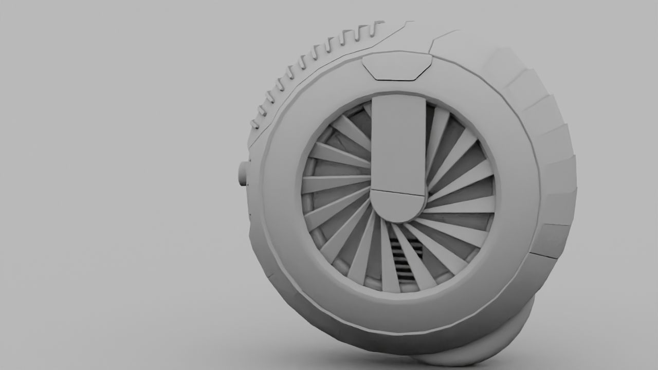 DRONE BOT rigged - animated 3D model_19