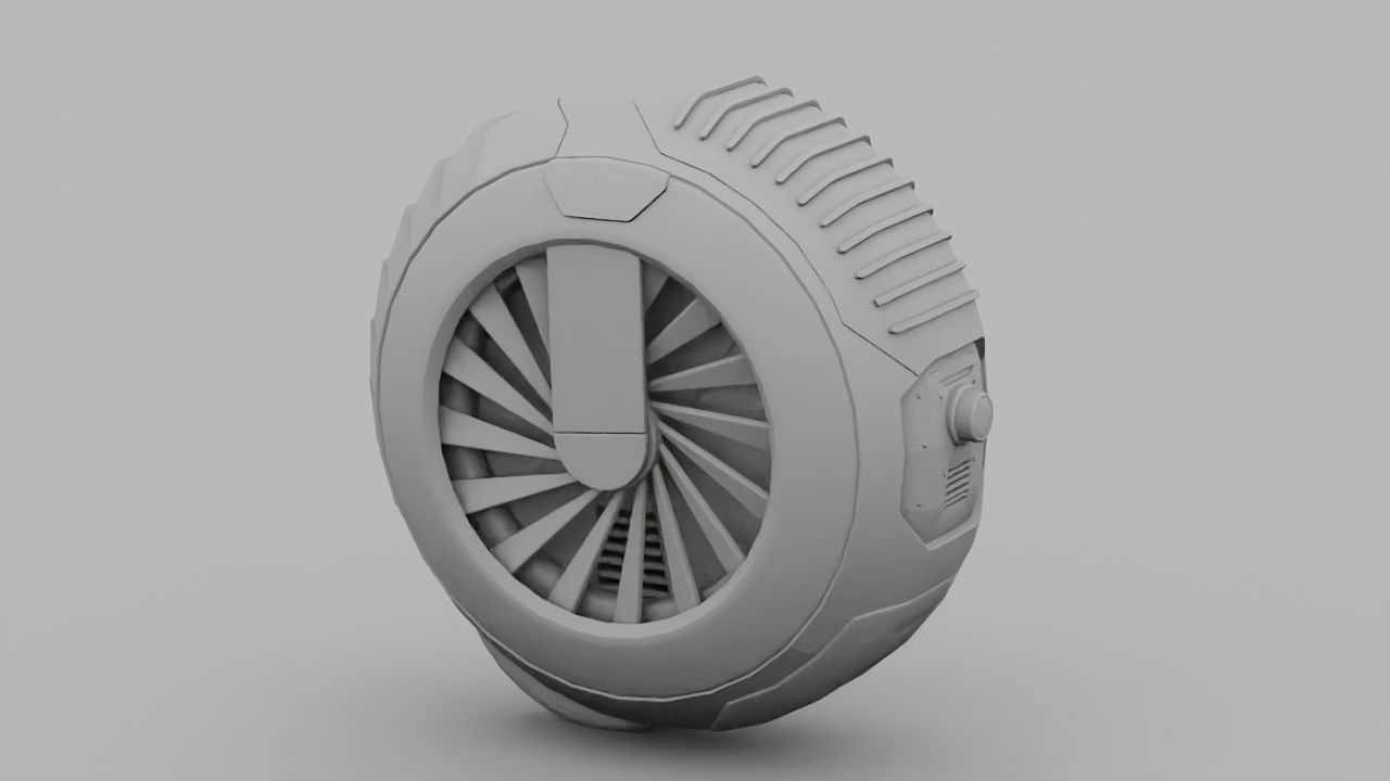 DRONE BOT rigged - animated 3D model_21