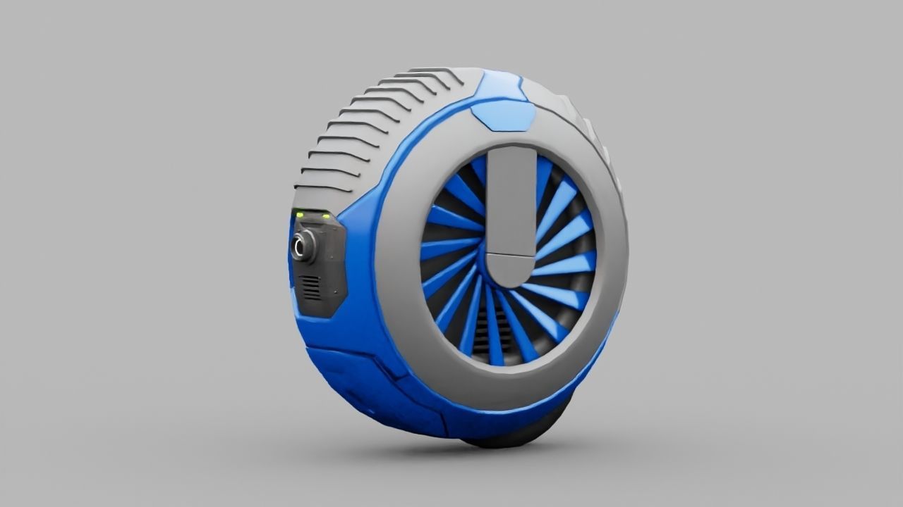 DRONE BOT rigged - animated 3D model_14