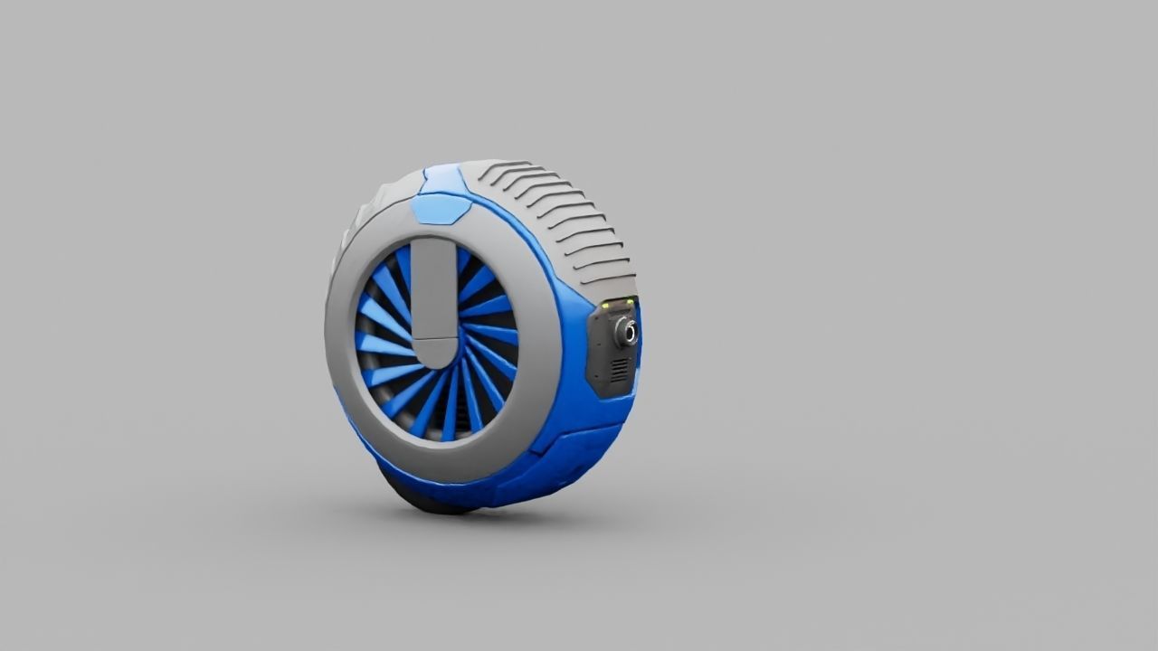 DRONE BOT rigged - animated 3D model_13