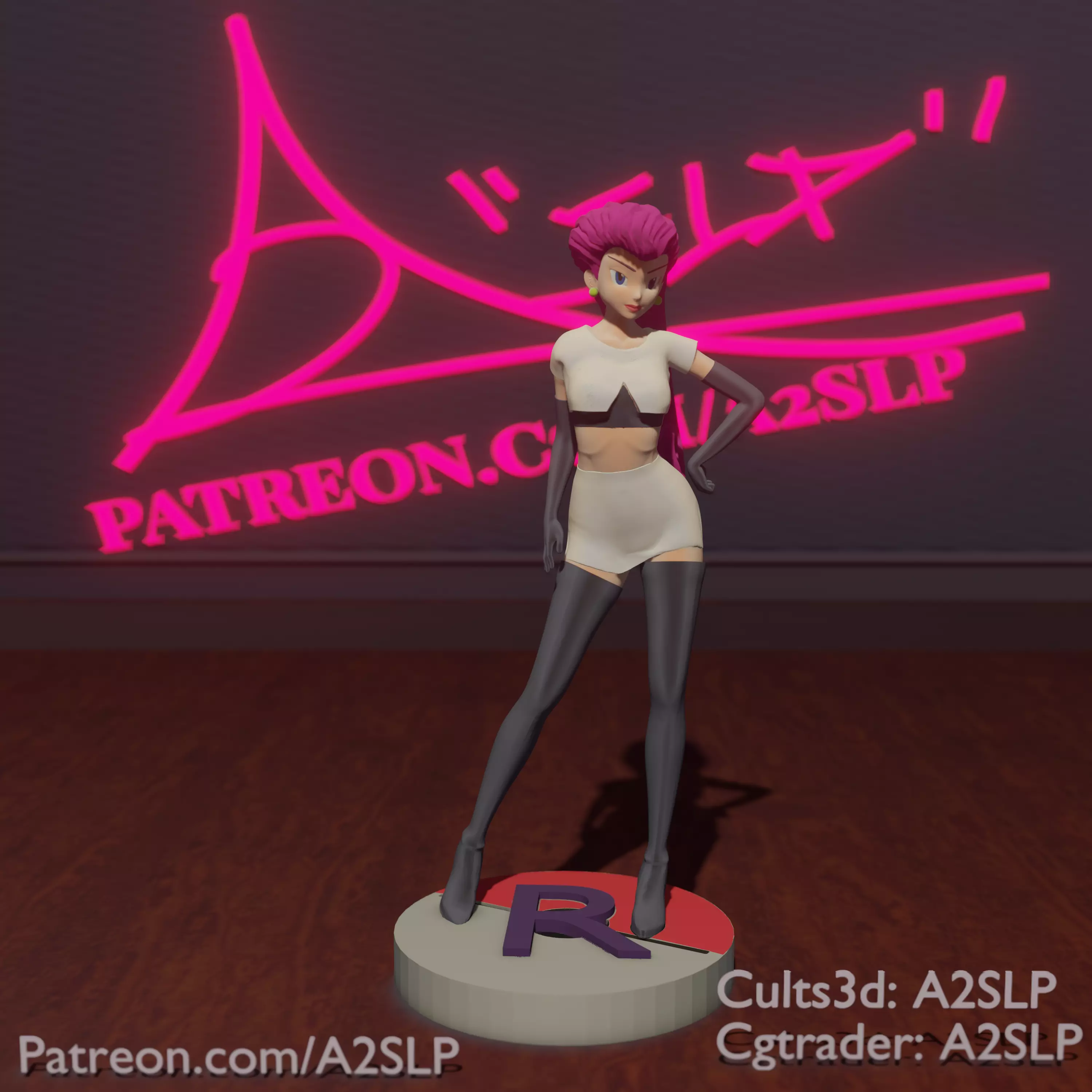 Jessie  pokemon 3D printable model 3D print model_0