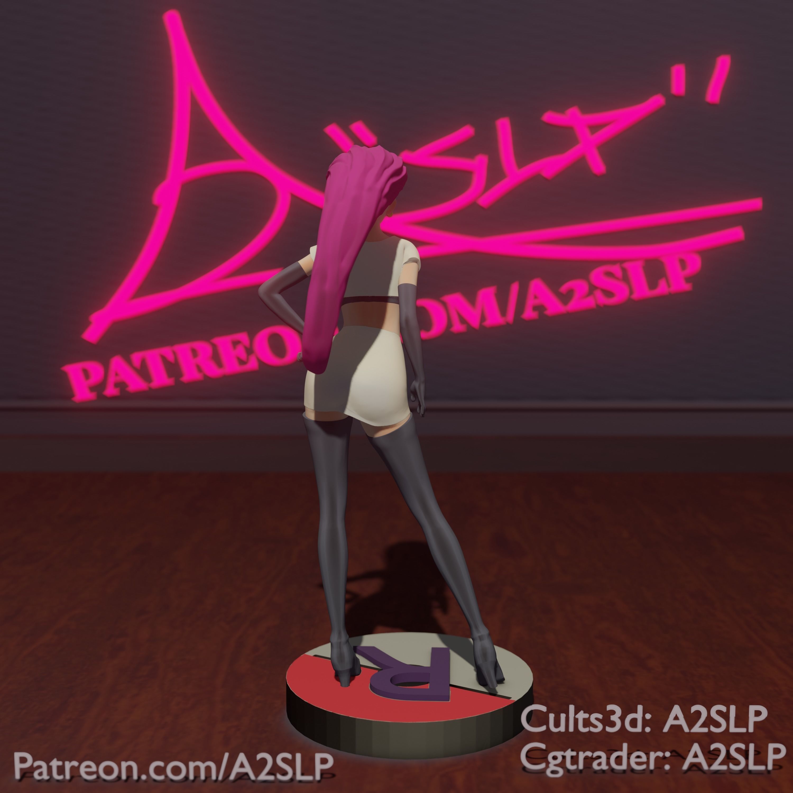Jessie  pokemon 3D printable model 3D print model_2