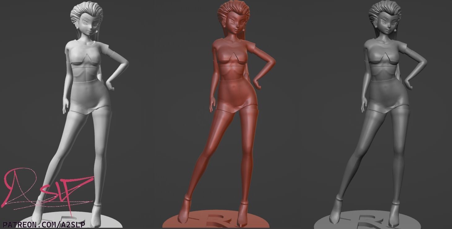 Jessie  pokemon 3D printable model 3D print model_7