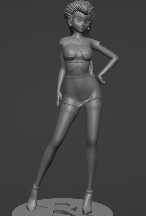 Jessie  pokemon 3D printable model 3D print model_8