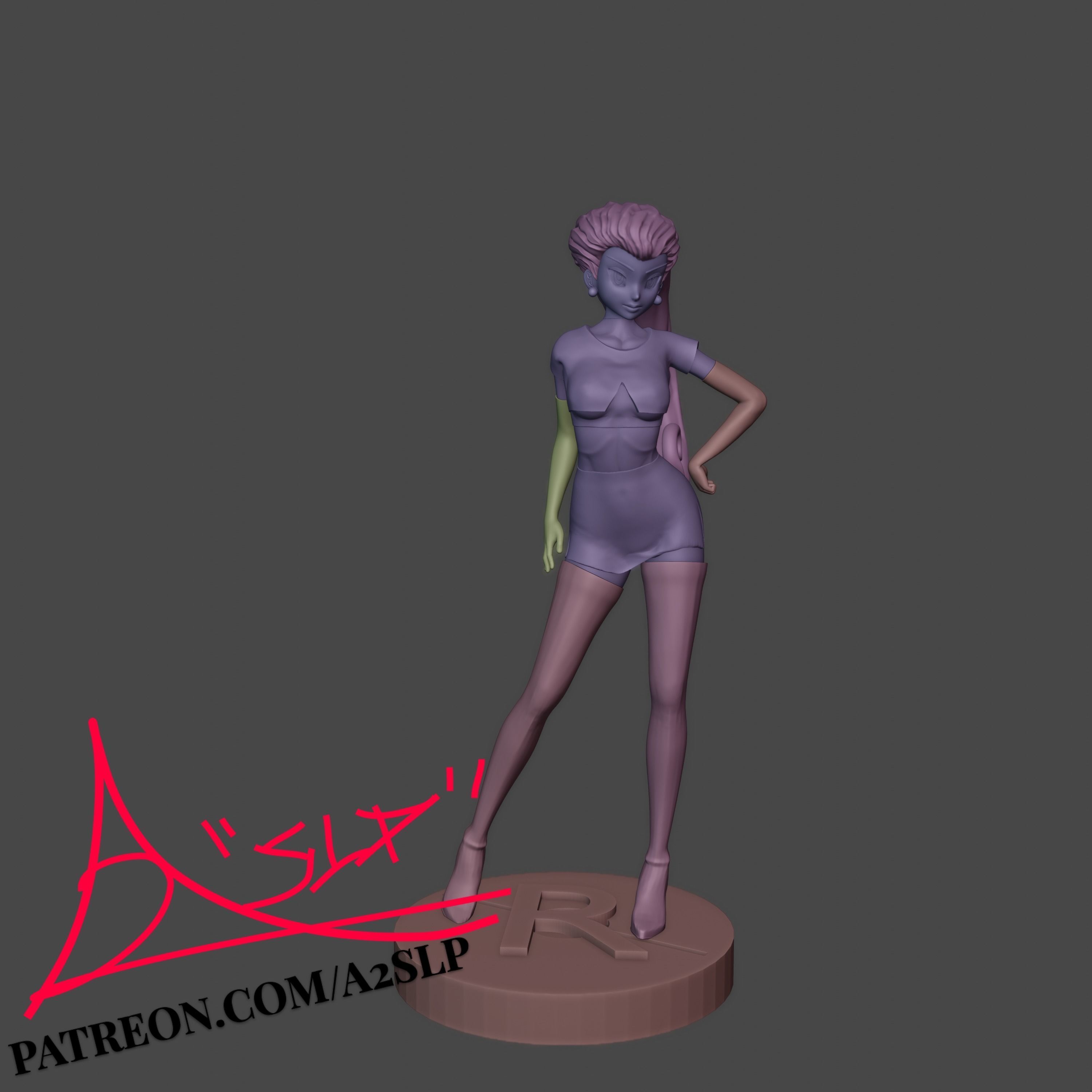 Jessie  pokemon 3D printable model 3D print model_3
