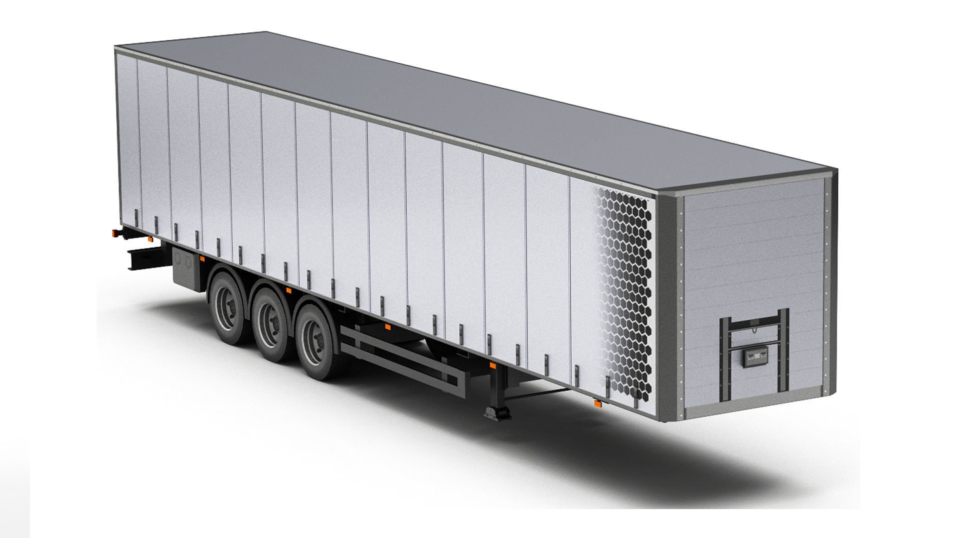 Truck 1-V5 Low-poly 3D model_8