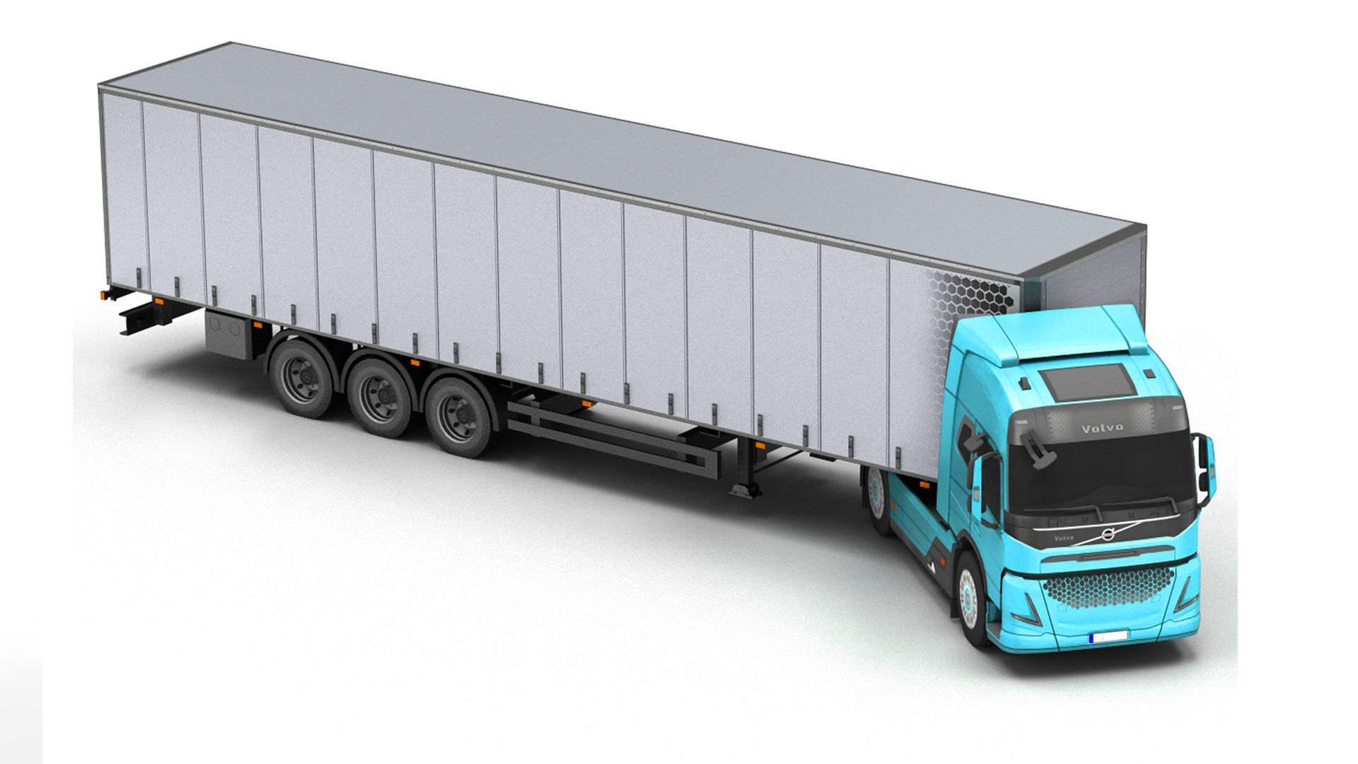 Truck 1-V5 Low-poly 3D model_2