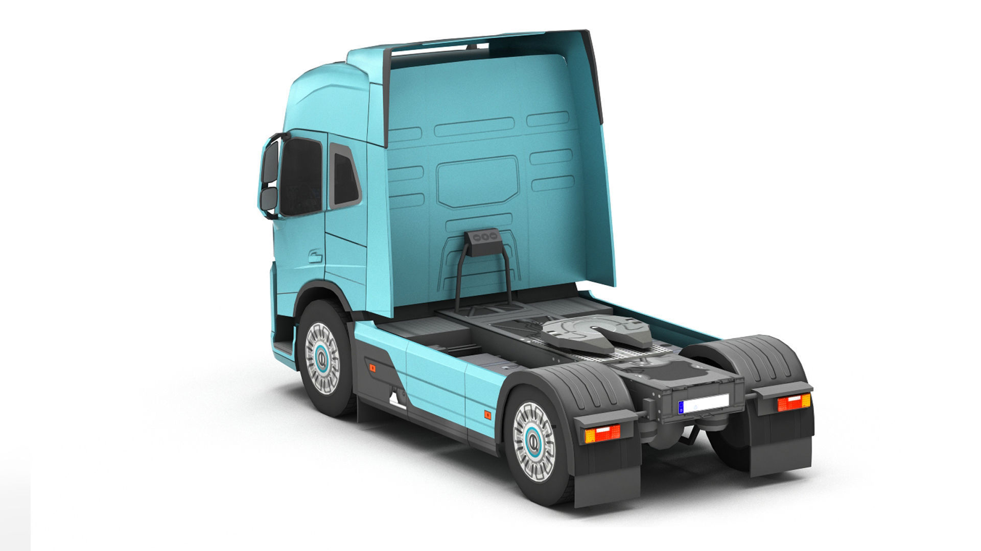 Truck 1-V5 Low-poly 3D model_4