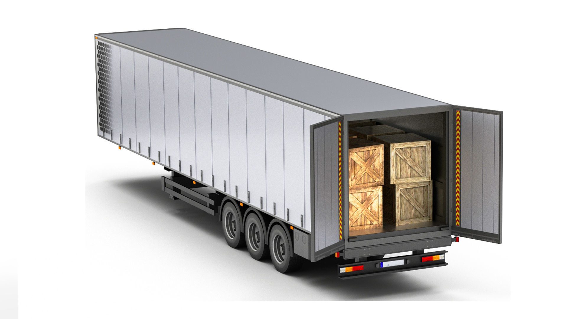 Truck 1-V5 Low-poly 3D model_9