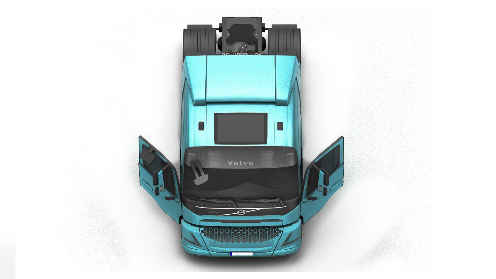 Truck 1-V5 Low-poly 3D model_6
