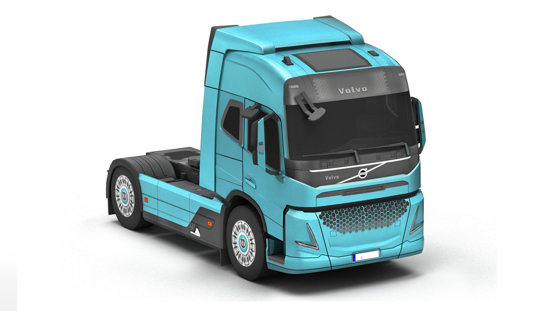 Truck 1-V5 Low-poly 3D model_3