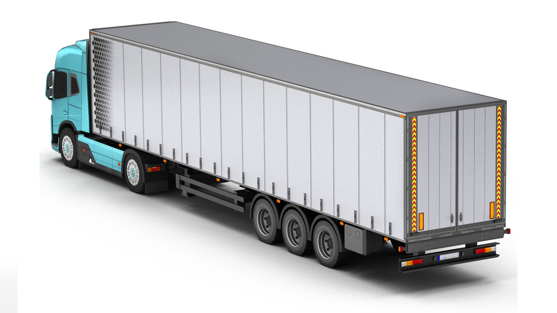 Truck 1-V5 Low-poly 3D model_1