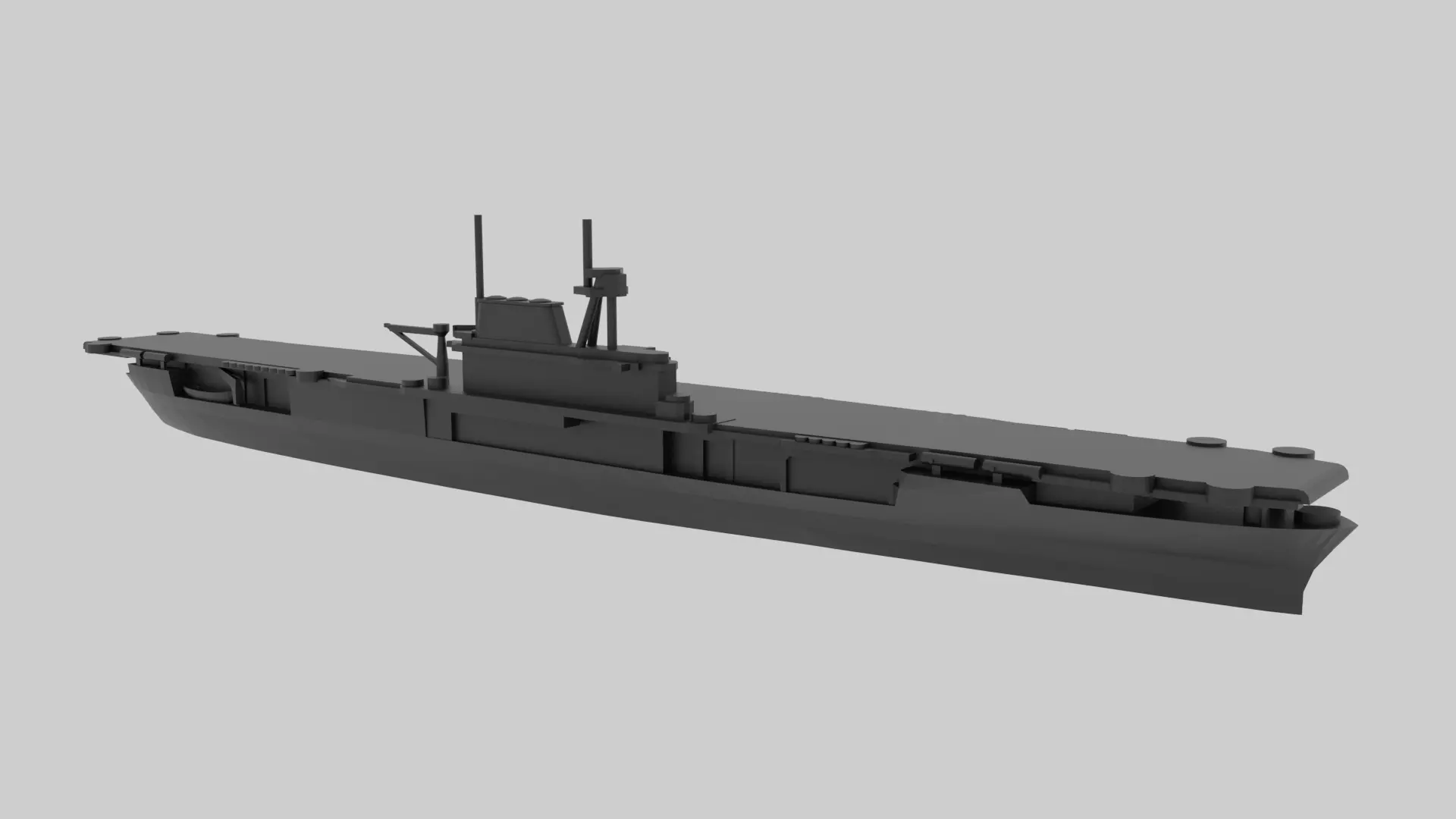 USS Enterprise CV-6 - Model for small scale printing Free 3D print model