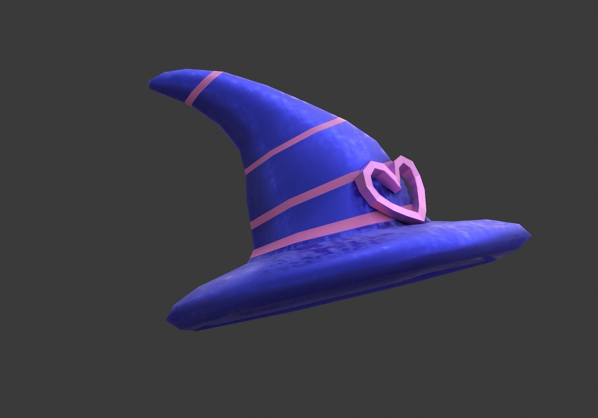 witch hat Low-poly 3D model_5