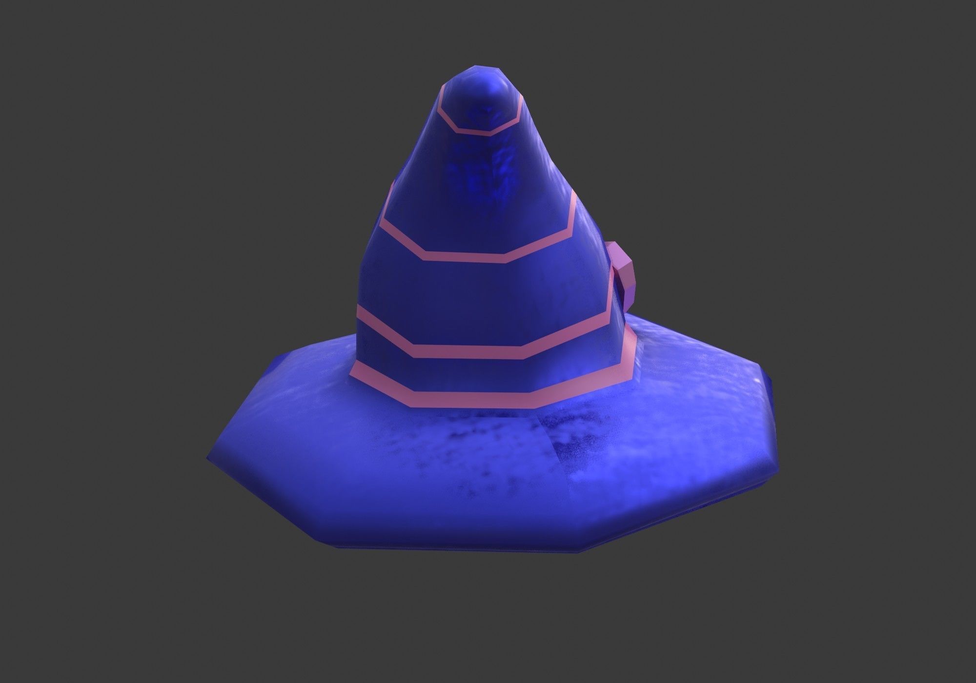 witch hat Low-poly 3D model_8
