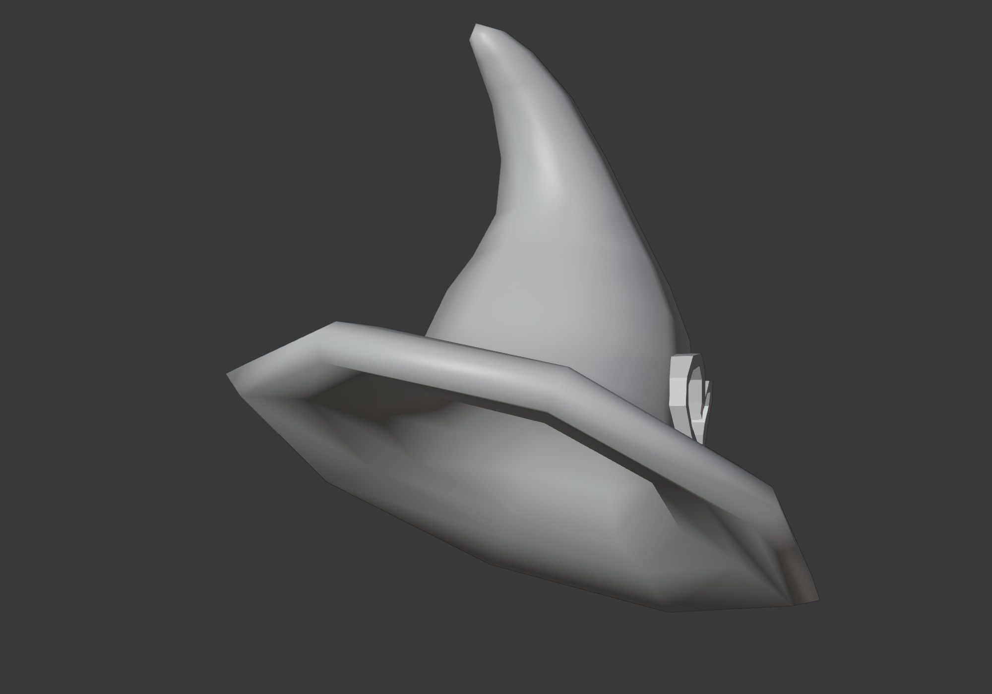 witch hat Low-poly 3D model_14