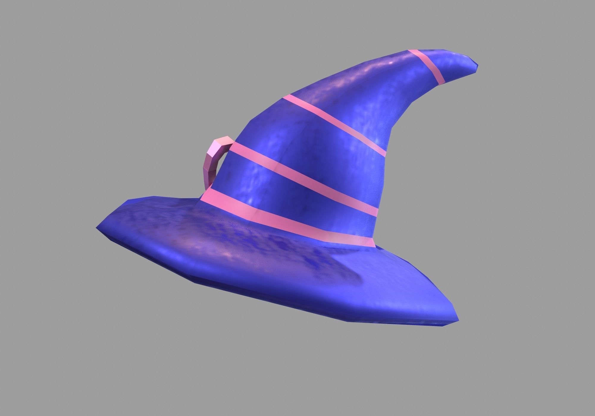 witch hat Low-poly 3D model_2