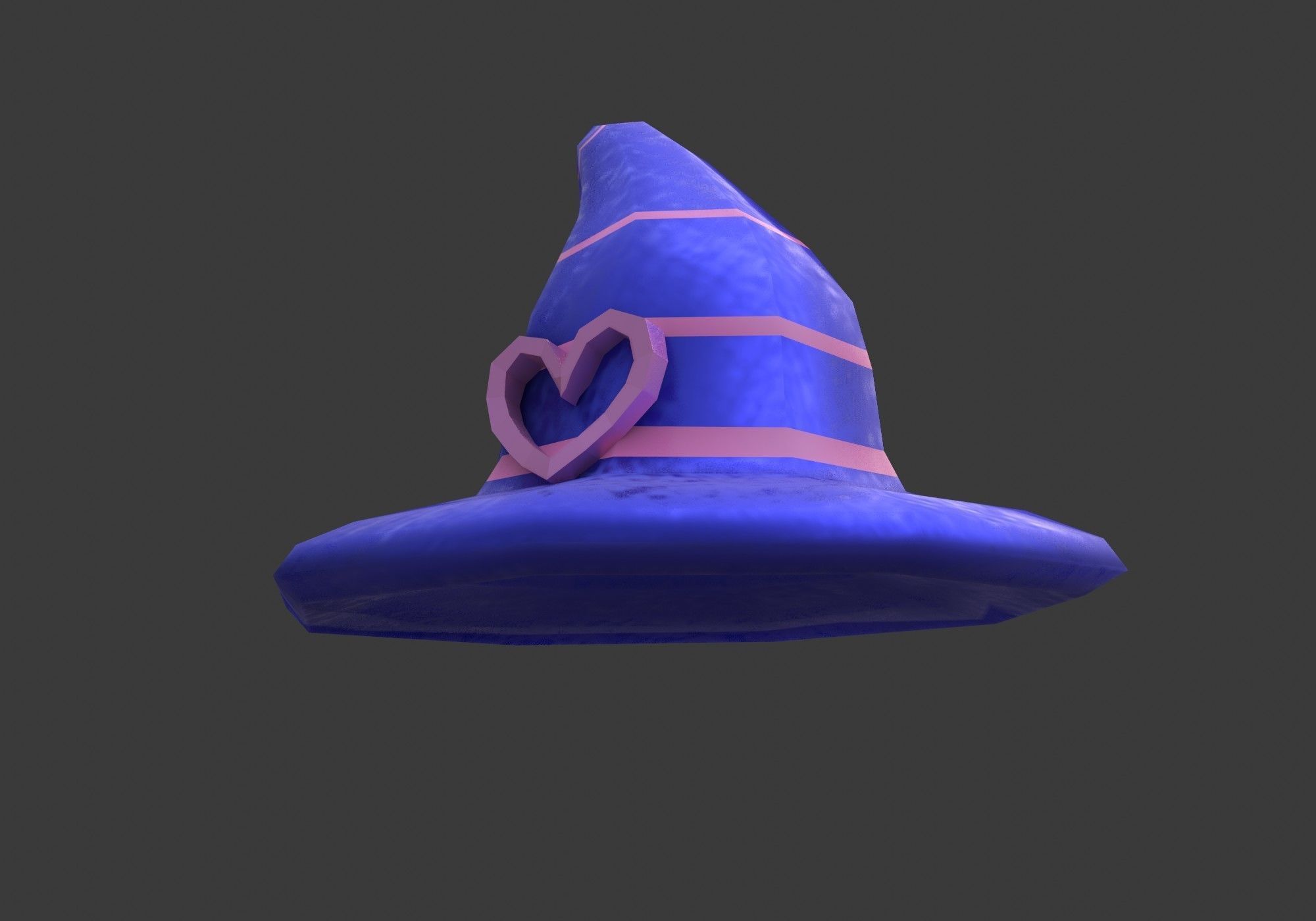 witch hat Low-poly 3D model_6