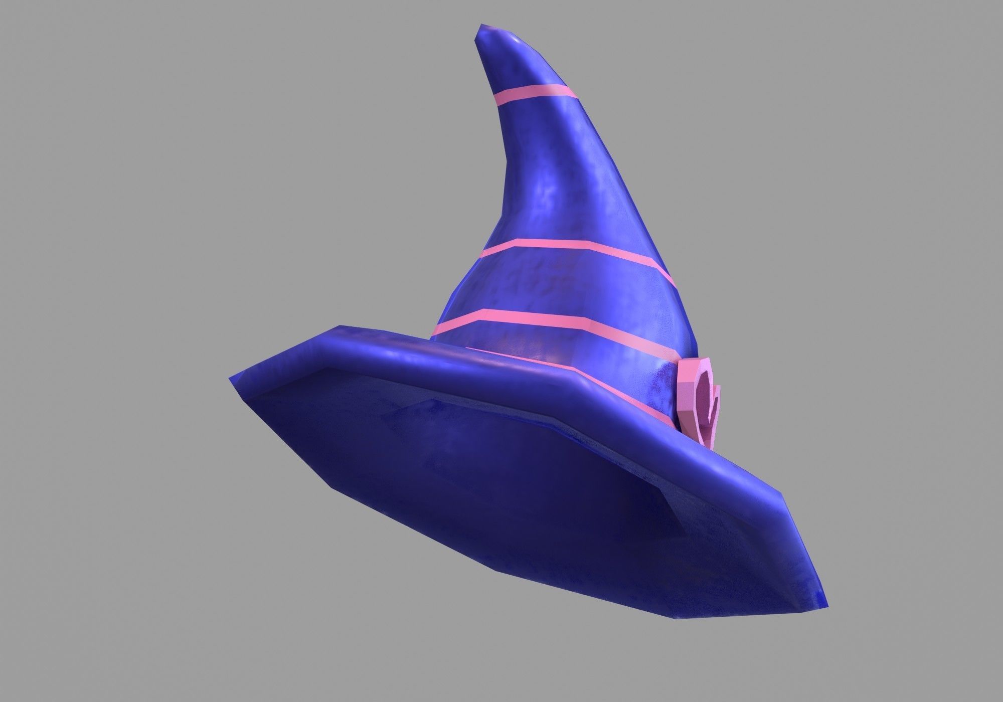 witch hat Low-poly 3D model_4