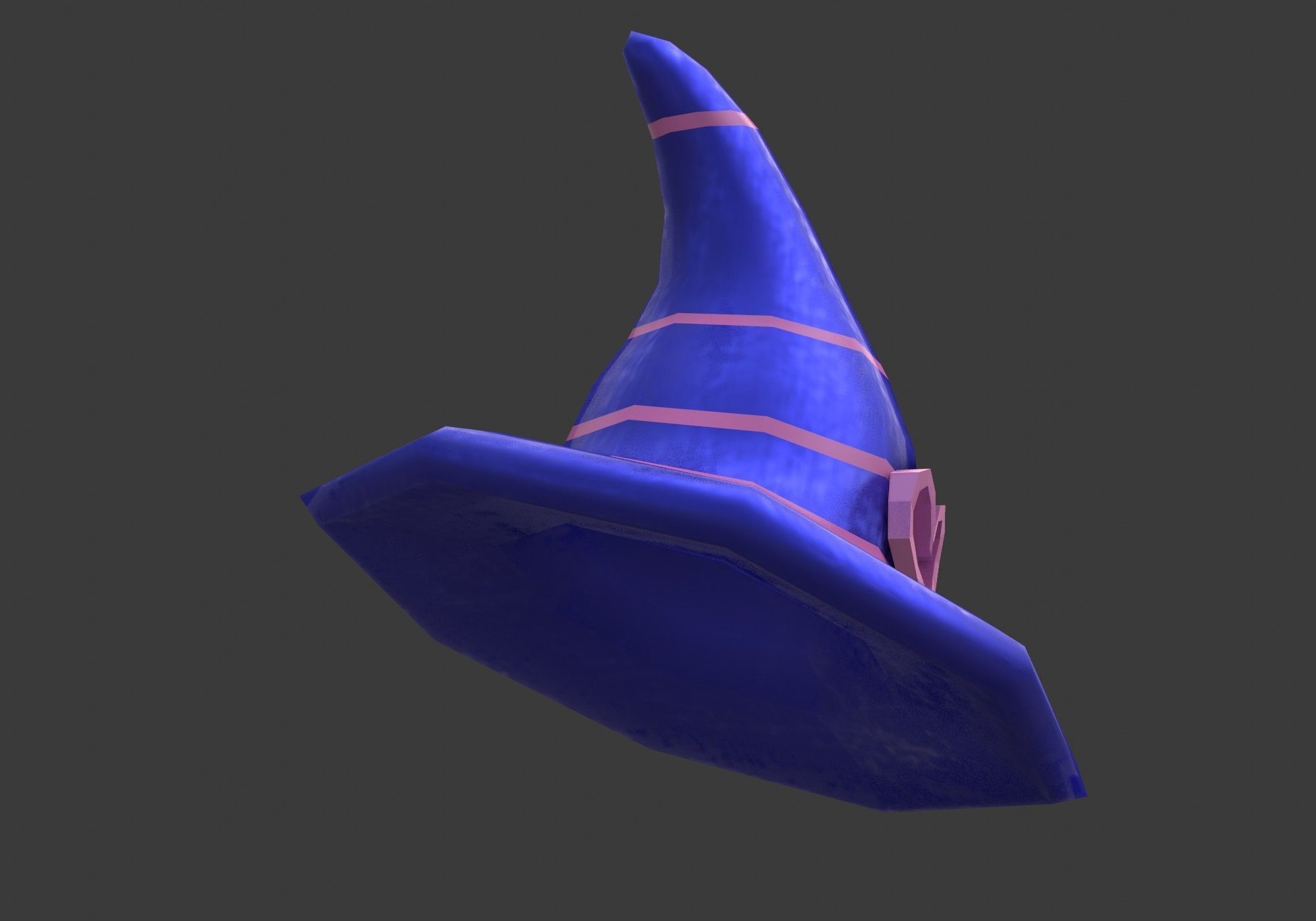 witch hat Low-poly 3D model_9