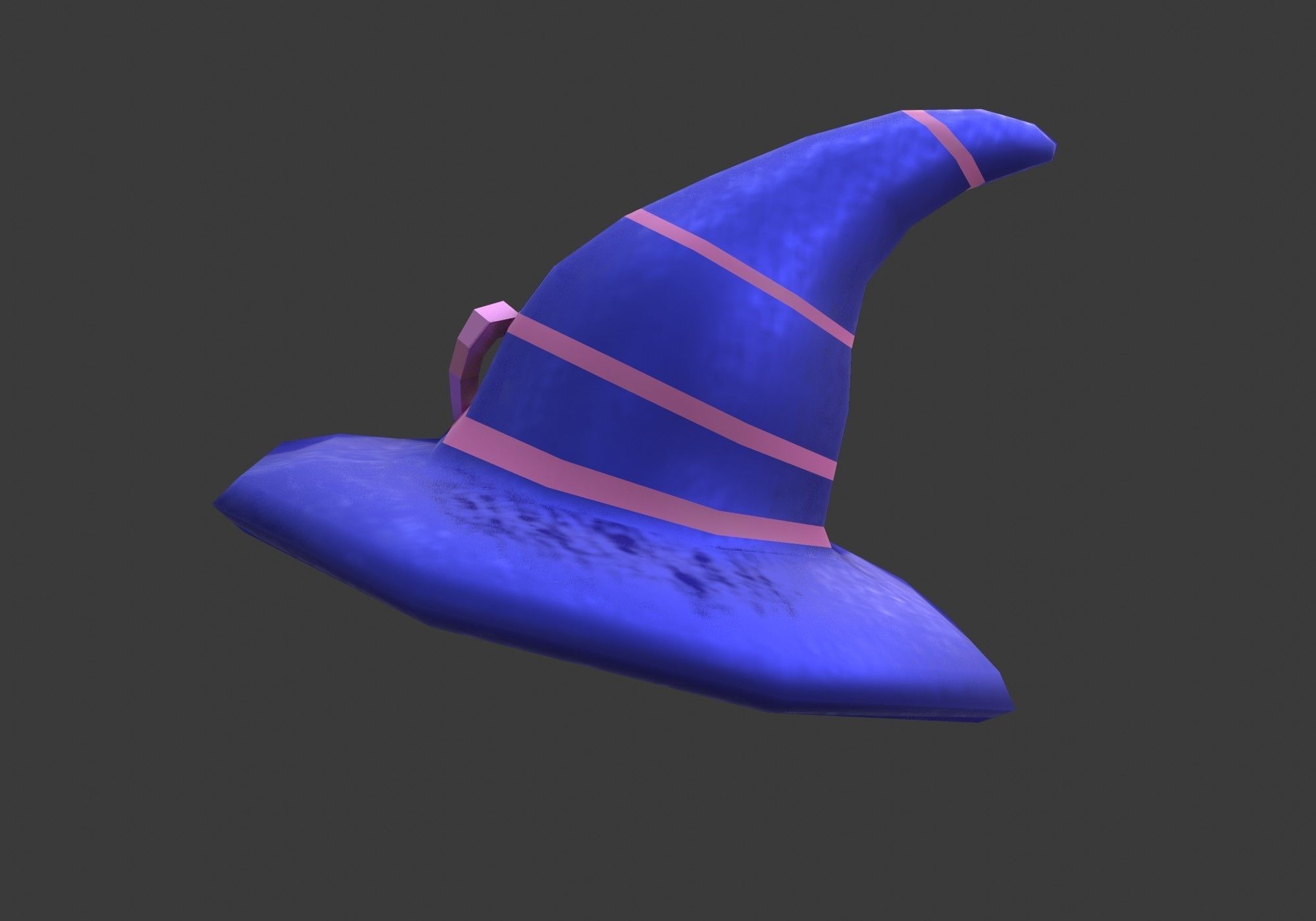 witch hat Low-poly 3D model_7