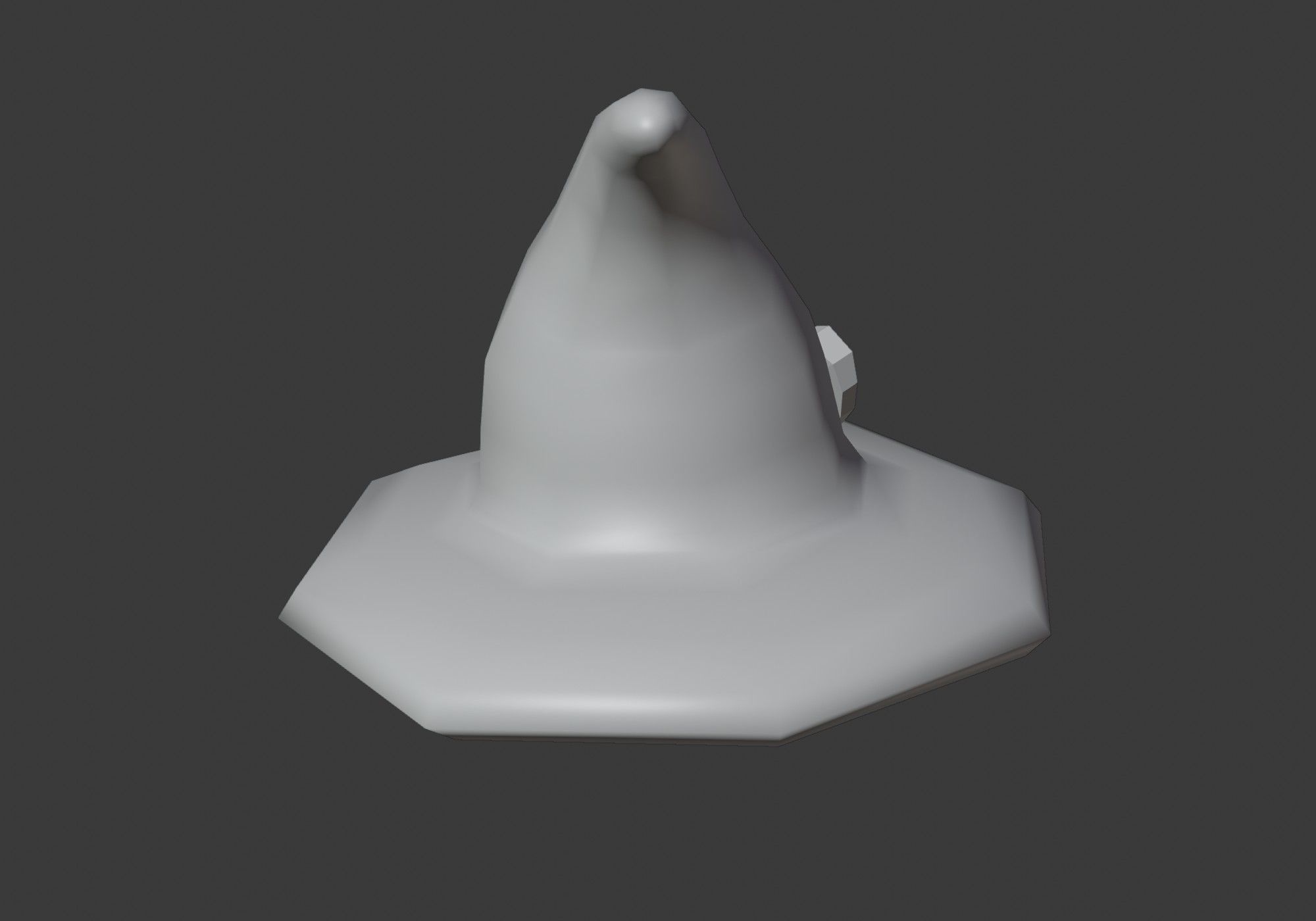 witch hat Low-poly 3D model_13