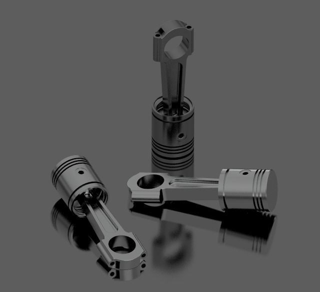 Piston model cnc machined rods Free 3D model_1