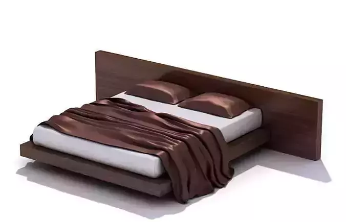 Modern Dark Wooden Bed