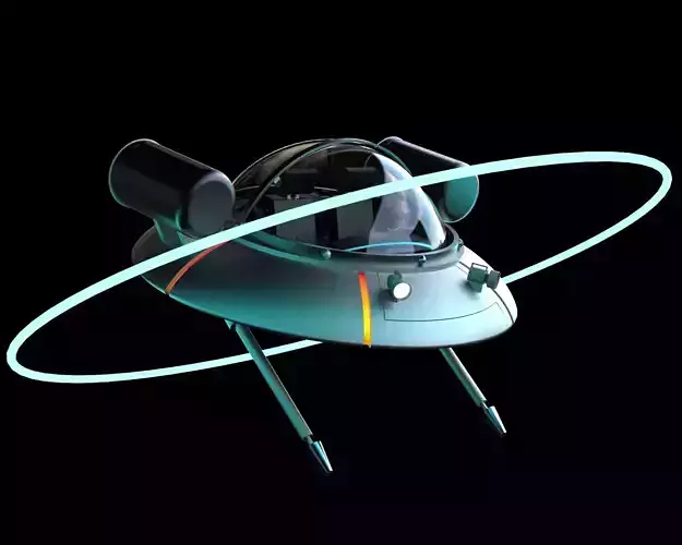 Rick and Morty spaceship 3D model