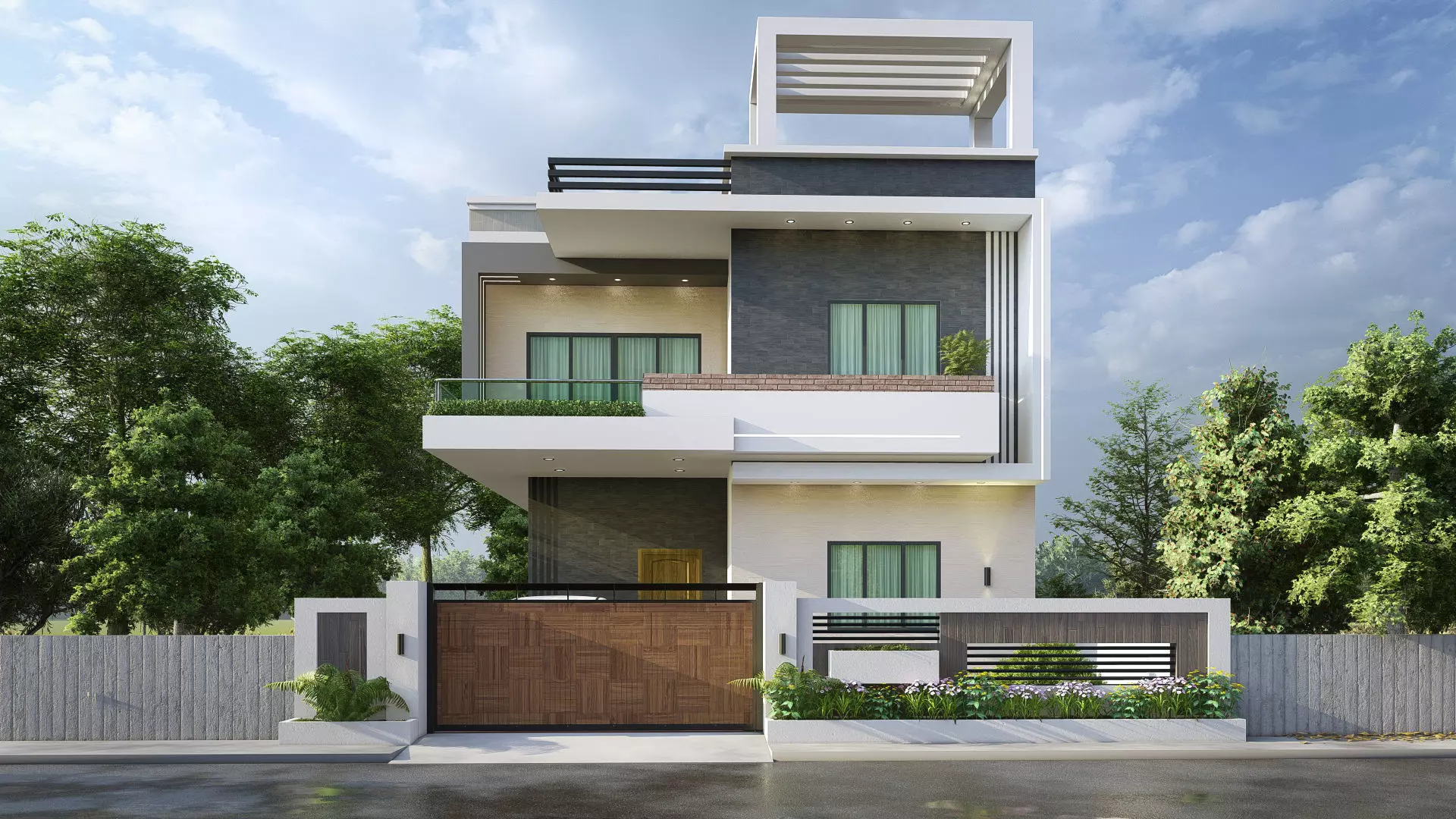 Lumion 11 villa exterior 3d model 3D model_0