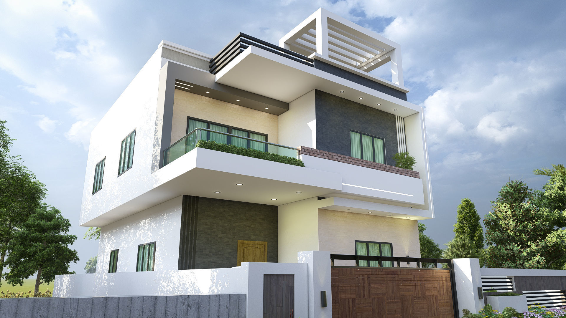 Lumion 11 villa exterior 3d model 3D model_1