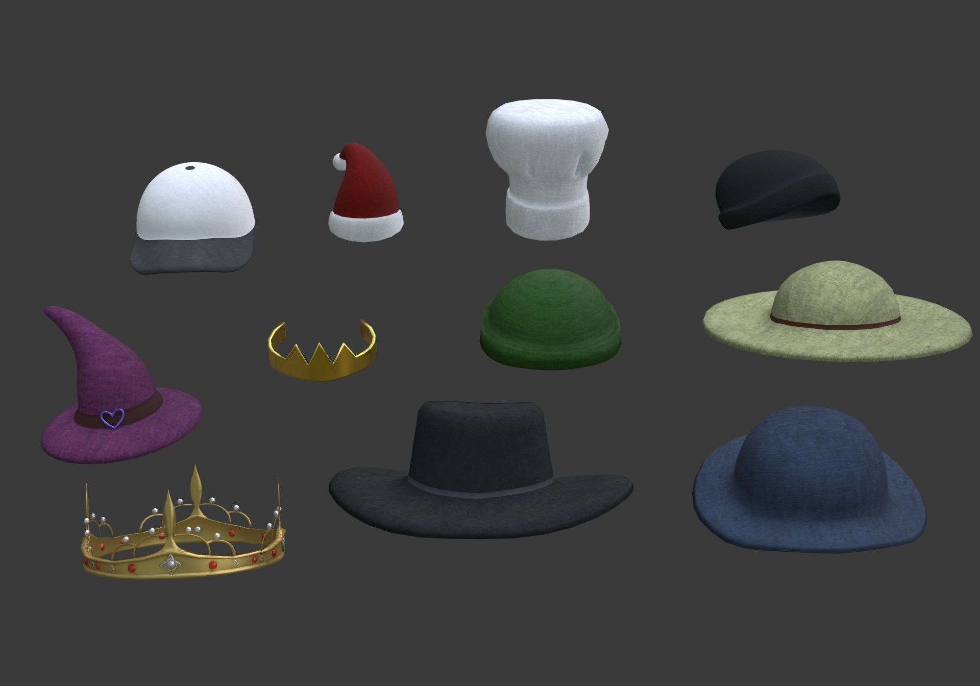 12x hat package 3D model_5