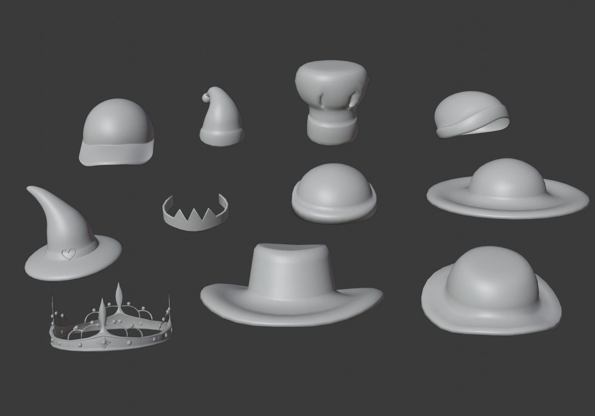 12x hat package 3D model_9