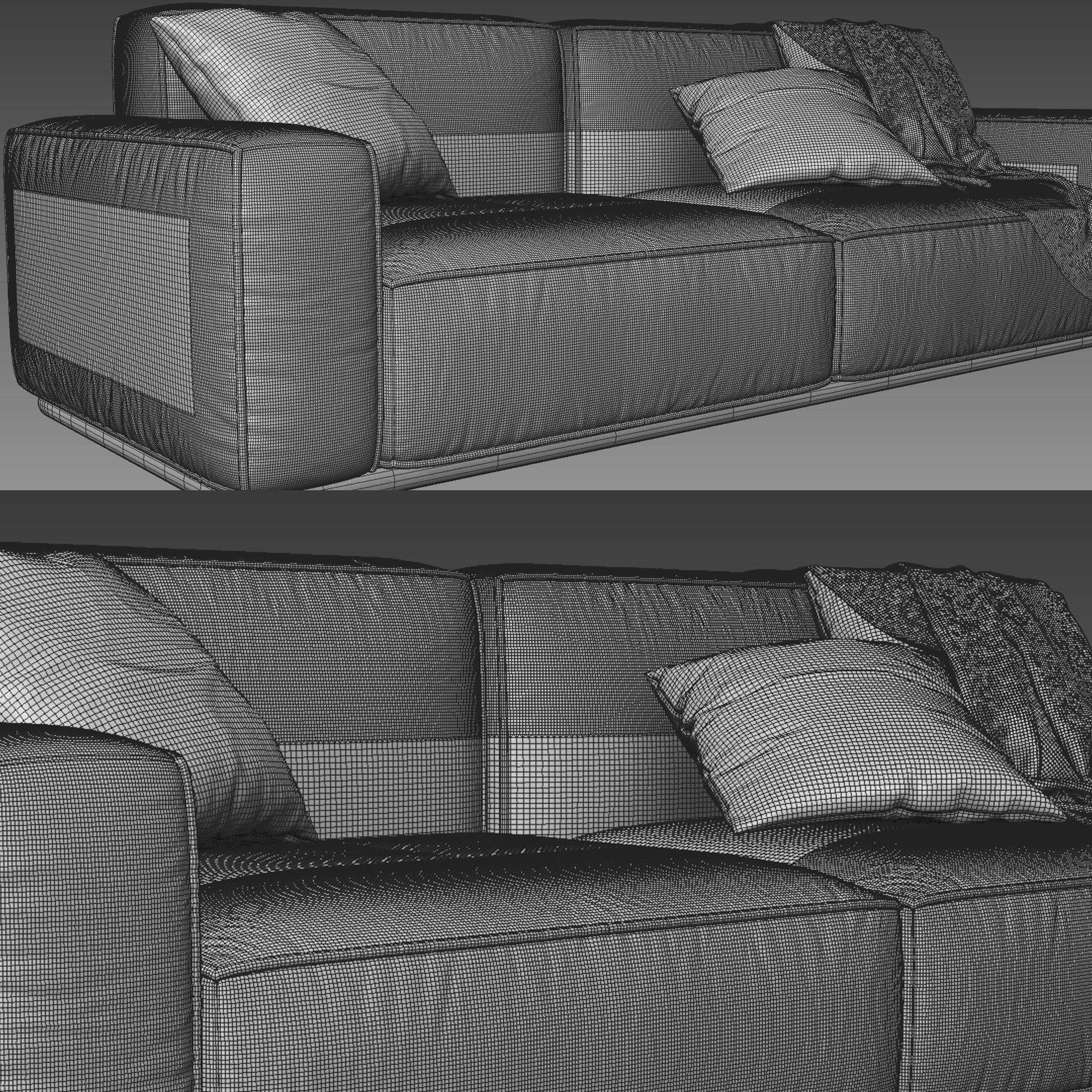 Sofa Arflex Marechiaro 2  3D model_3