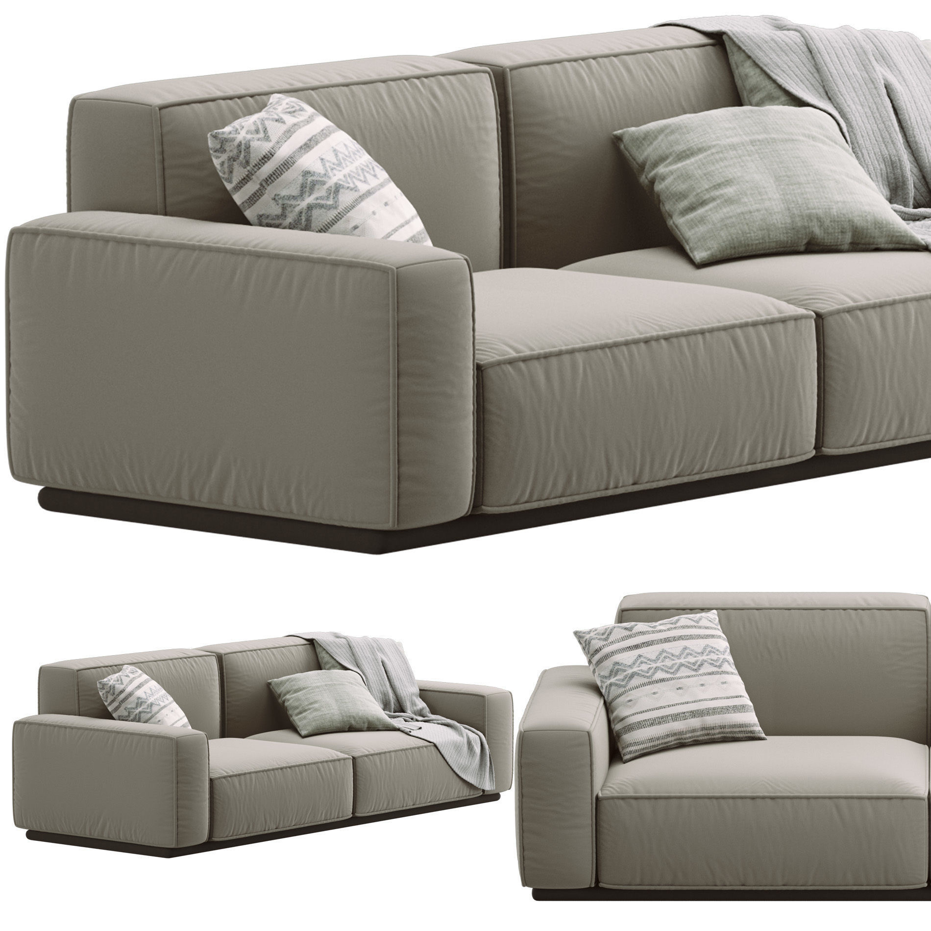 Sofa Arflex Marechiaro 2  3D model_2