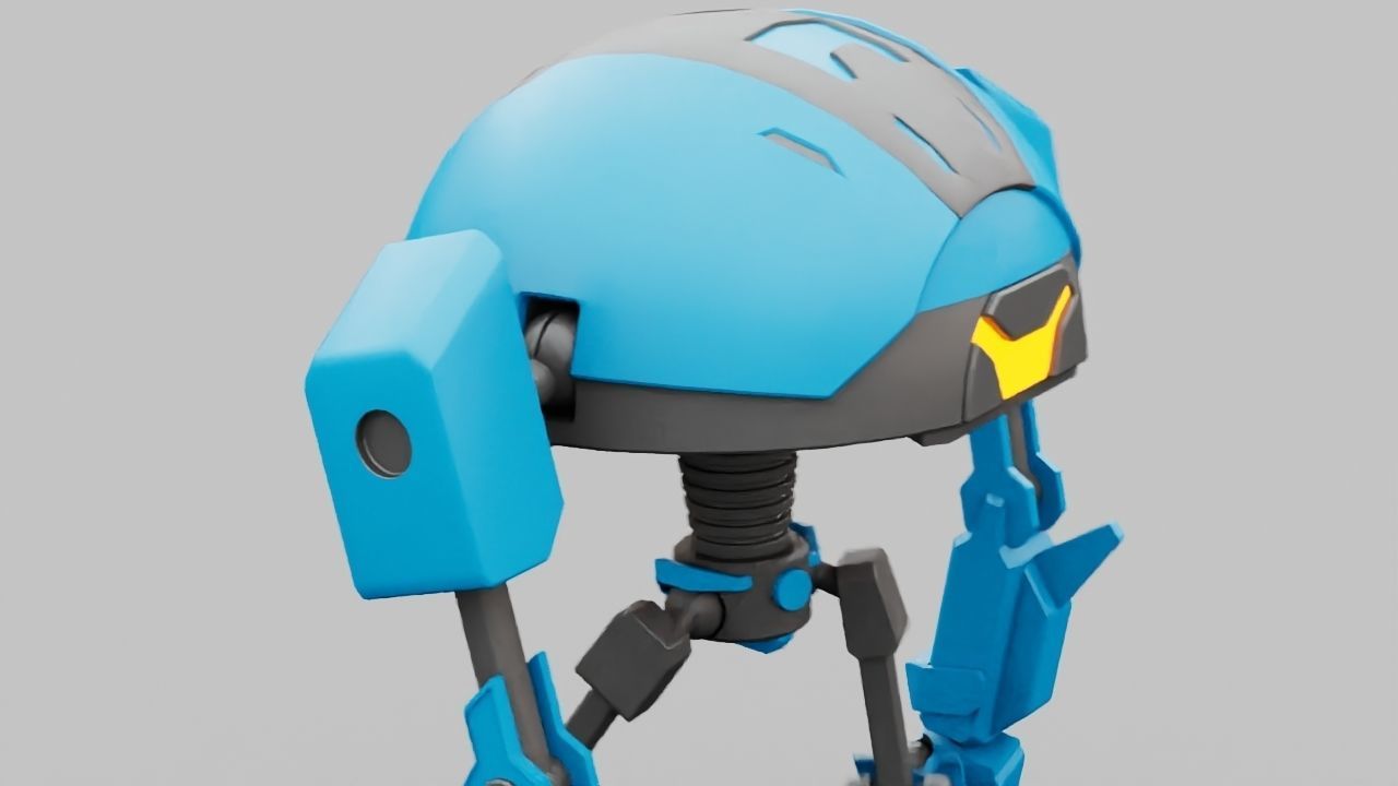 TOON BOT rigged - animated character 3D model_4