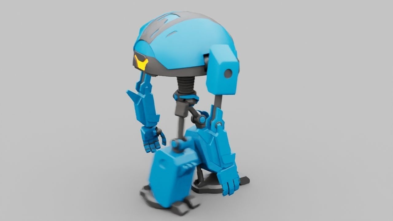 TOON BOT rigged - animated character 3D model_15
