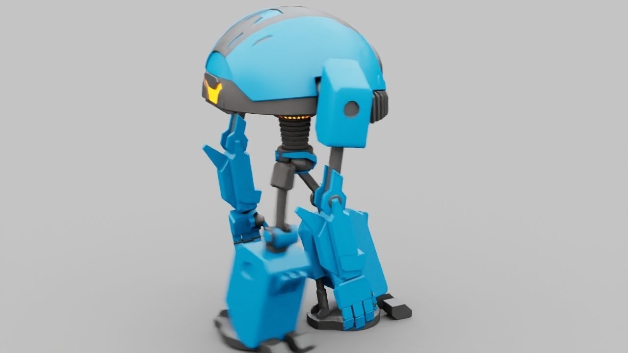 TOON BOT rigged - animated character 3D model_8