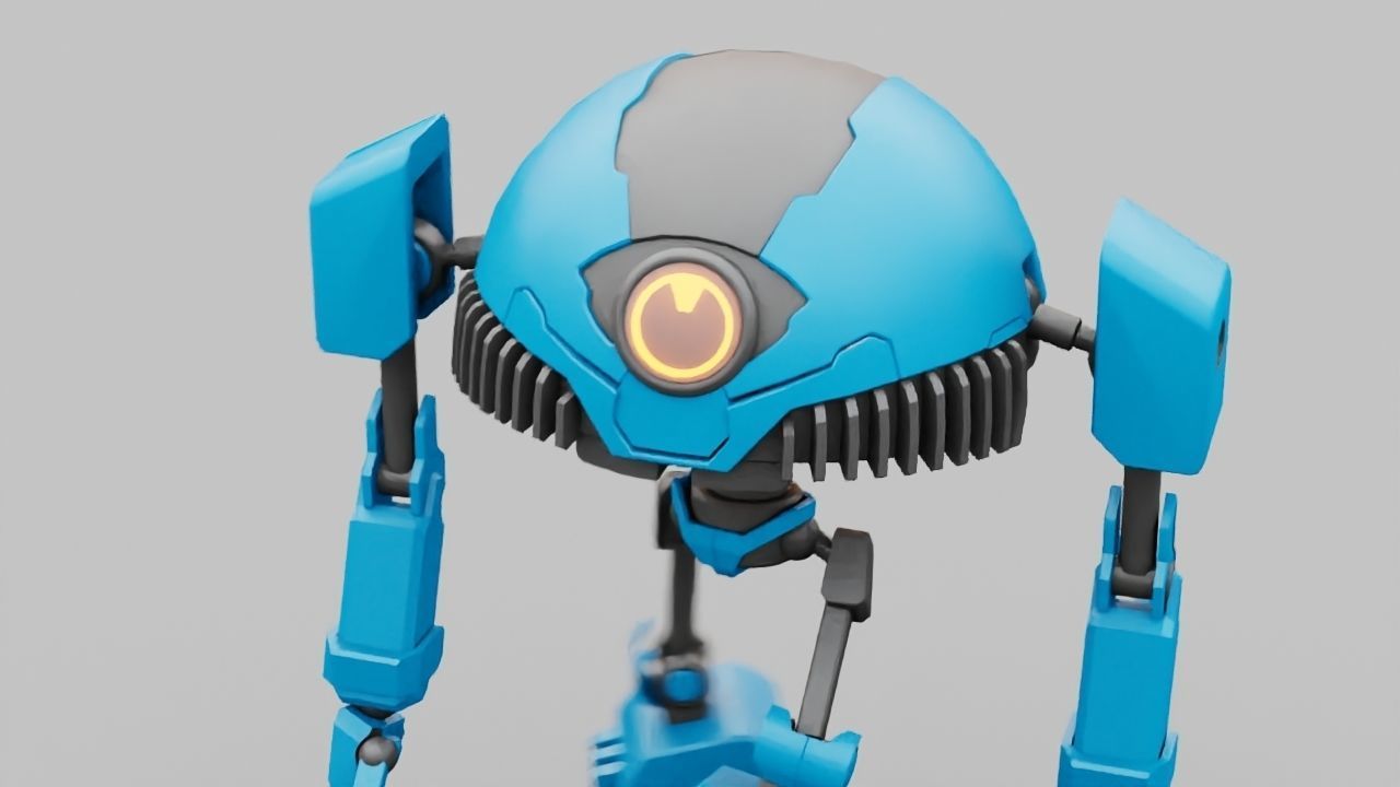 TOON BOT rigged - animated character 3D model_6