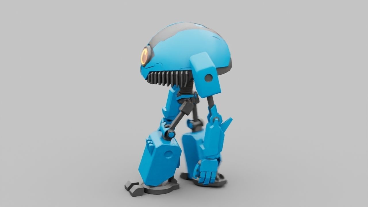 TOON BOT rigged - animated character 3D model_10