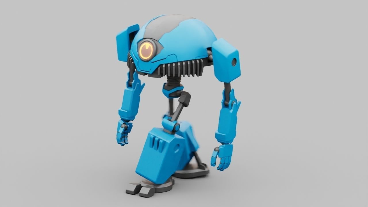 TOON BOT rigged - animated character 3D model_9