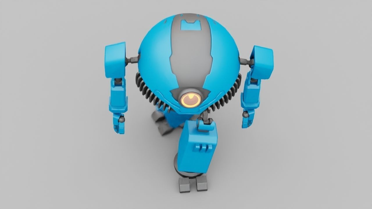 TOON BOT rigged - animated character 3D model_12