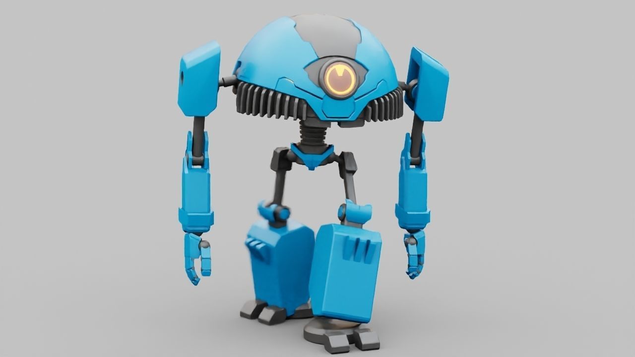 TOON BOT rigged - animated character 3D model_13