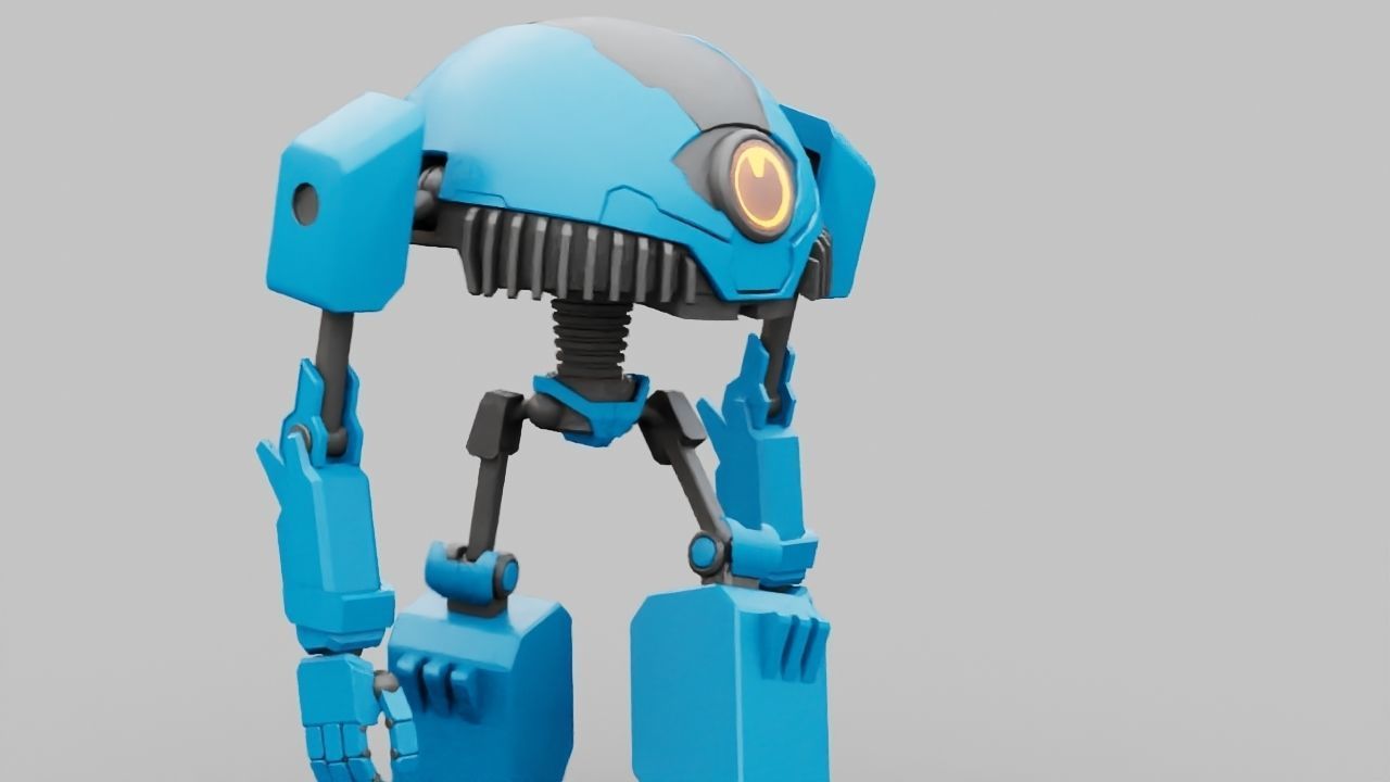 TOON BOT rigged - animated character 3D model_7
