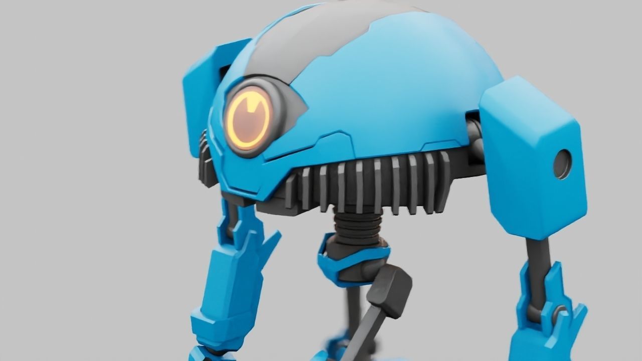 TOON BOT rigged - animated character 3D model_5