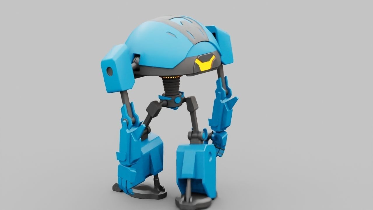 TOON BOT rigged - animated character 3D model_11